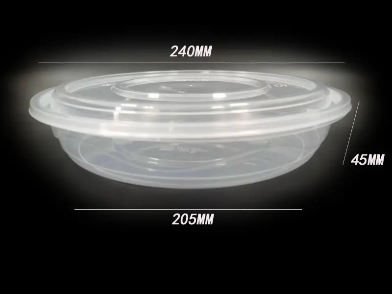 1500 ml PP spuitgegoten voedselcontainer in komstijl 1500 ml PP spuitgegoten voedselcontainer in komstijl