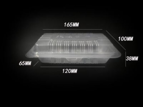 PP thermoformed container with attached lid