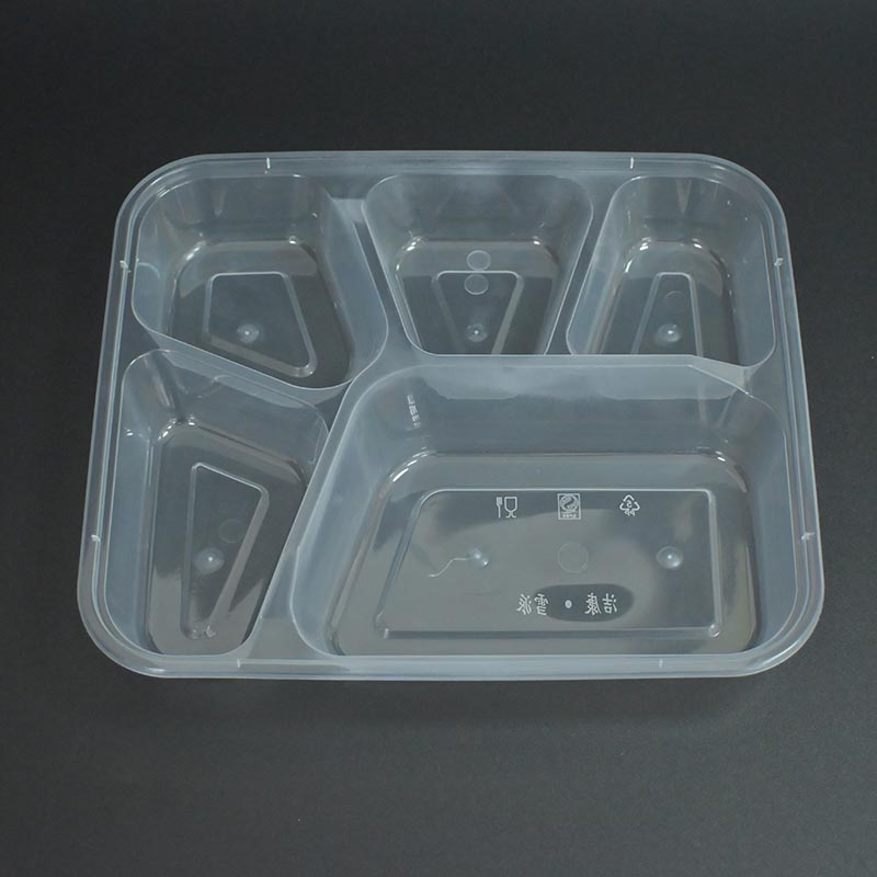 PP vijflaagse vierkante lunchbox