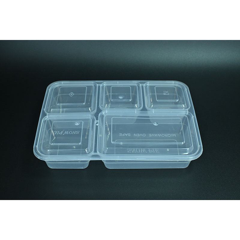 PP vijflaagse vierkante lunchbox in Koreaanse stijl
